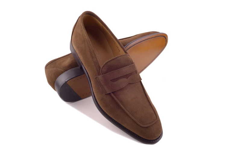buty wsuwane na skórzanej podeszwie