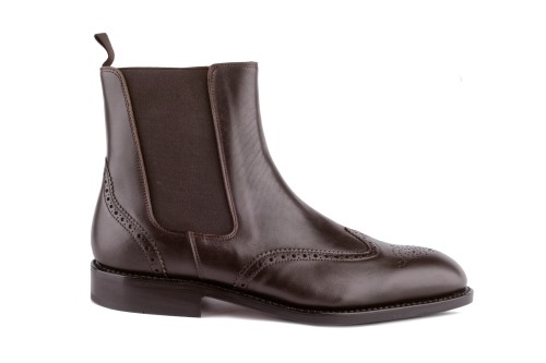 Partigiani chelsea boots, sztyblety ze skóry olejowanej