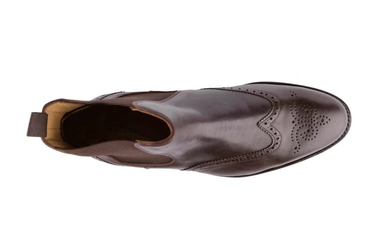 Partigiani  brogowane chelsea boots, sztyblety ze skóry olejowanej