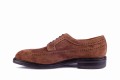 Carlos Santos 1046 Brown Suede Derby long wing skóra zamszowa gumowa podeszwa