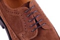 Carlos Santos 1046 Brown Suede Derby long wing skóra zamszowa gumowa podeszwa