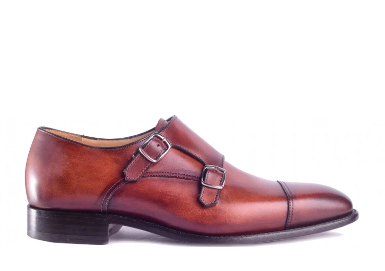 Carlos Santos ,,6942,last shoes Z401,Wine Shadow,Monk , klayczne buty, obuwie klasyczne, classic shoes