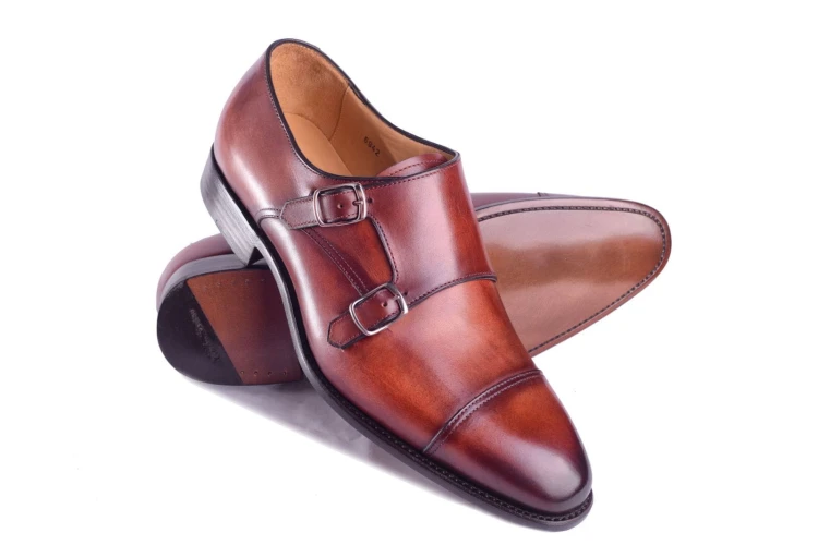 Carlos Santos ,,6942,last shoes Z401,Wine Shadow,Monk , klasyczne buty, obuwie klasyczne, classic shoes