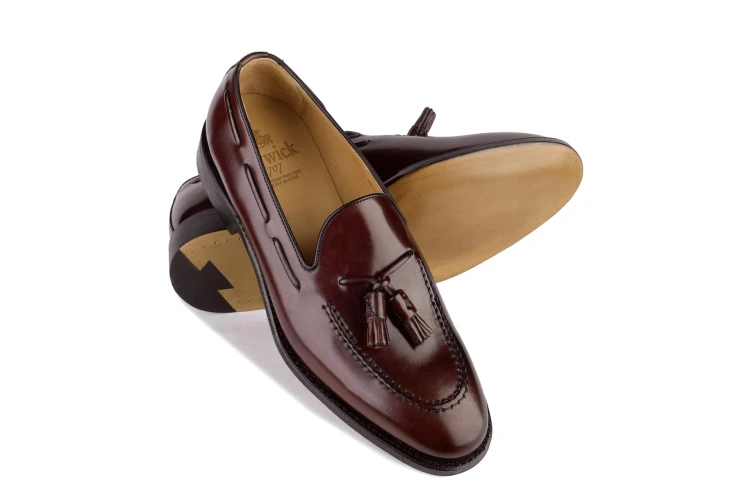 Berwick 2561 Cordovan Red Brown Loafer skóra końska cordovan