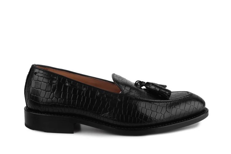 tassel loafers ze skóry cielęcej
