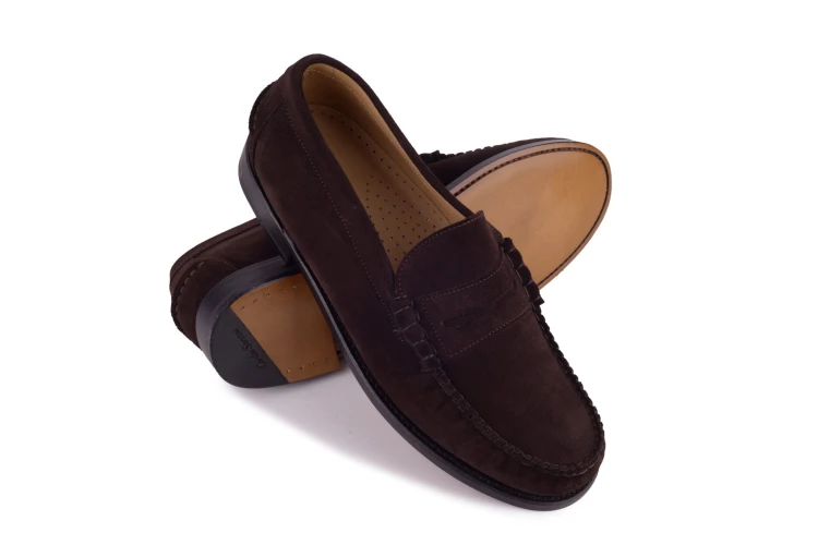 penny loafers na skórzanej podeszwie