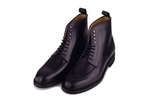 czarne skórzane trzewiki, zimowe buty Berwick