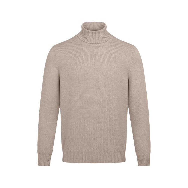 beżowy golf wełna merino