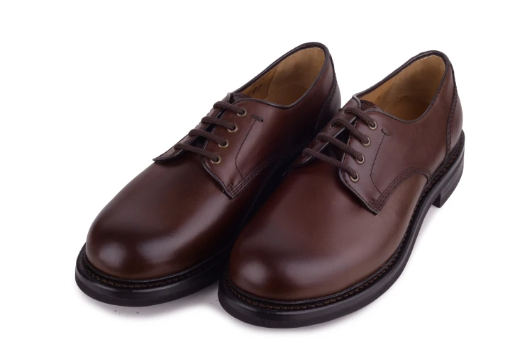 buty derby ze skóry cielęcej