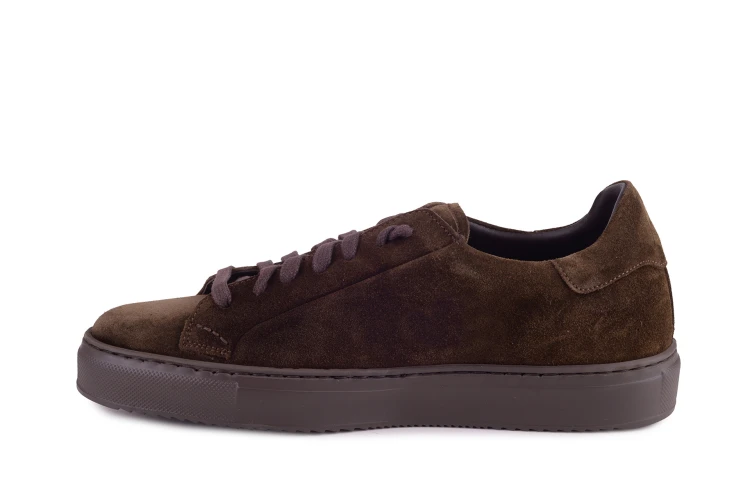 Sneakersy partigiani wysokie high top z zamszu w kolorze brązowym