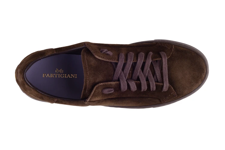 Sneakersy partigiani wysokie high top z wysokiej jakości zamszu