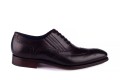 szyte buty męskie, ciemnobordowe buty wsuwane