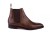 szyte buty za kostkę, podeszwa skórzana