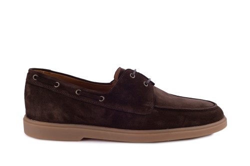 Boat shoes z cielęcego zamszu