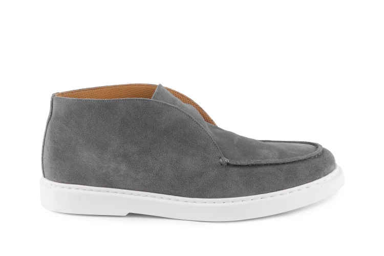 zamszowe buty wsuwane za kostkę