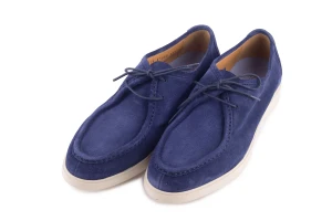 PartigianI 7898 Navy Suede Mokasyn