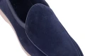 zamszowe mokasyny granatowe
