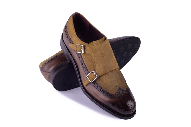 buty z klamrami szyte goodyer welted