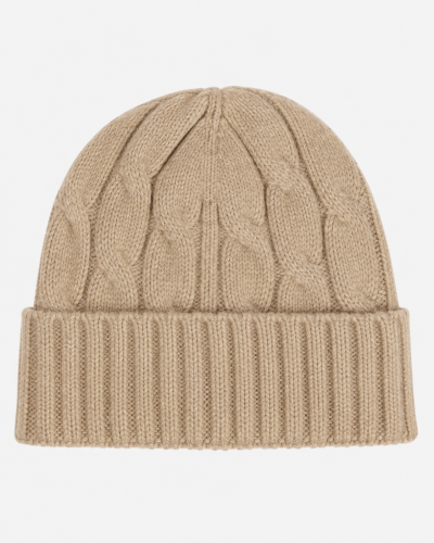 czapka beige z kaszmiru