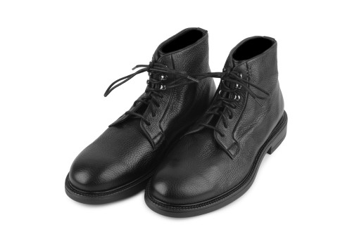 buty za kostkę ze skóry jelenia czarne