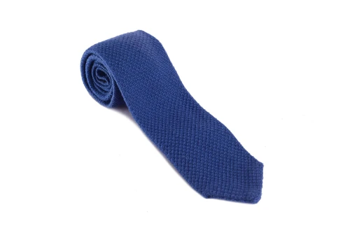 Krawat Wełniany Blue Gładki