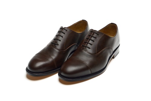 7748 Partigiani, oxford, brązowy, buty do garnituru, podeszwa skórzana