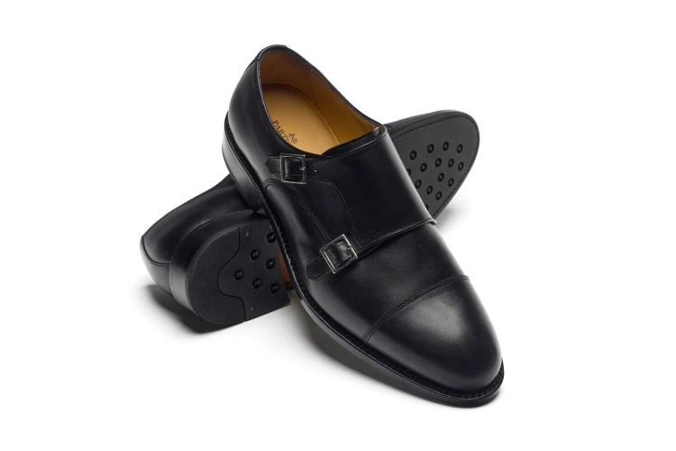 Partigiani 7770 Black Monk goodyear welted gumowa podeszwa  kolor czarny