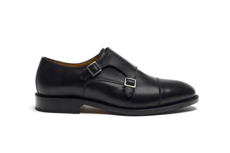 Partigiani 7770 Black Monk goodyear welted gumowa podeszwa  kolor czarny