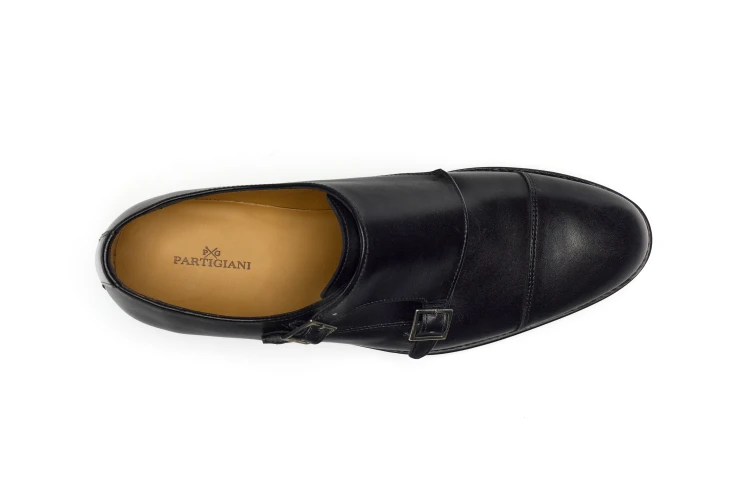 Partigiani 7770 Black Monk goodyear welted gumowa podeszwa  kolor czarny