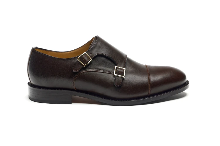 Partigiani 7770 Maxim Marron Monk, goodyear welted, ręcznie patynowane, skóra cielęca, podeszwa gumowo-skórzana, medium brown, skóra anilinowa, średnia stopa, szersza stopa, model półformalny