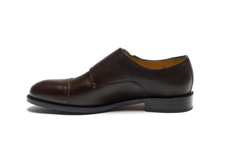 Partigiani 7770 Maxim Marron Monk, goodyear welted, ręcznie patynowane, skóra cielęca, podeszwa gumowo-skórzana, medium brown, skóra anilinowa, średnia stopa, szersza stopa, model półformalny
