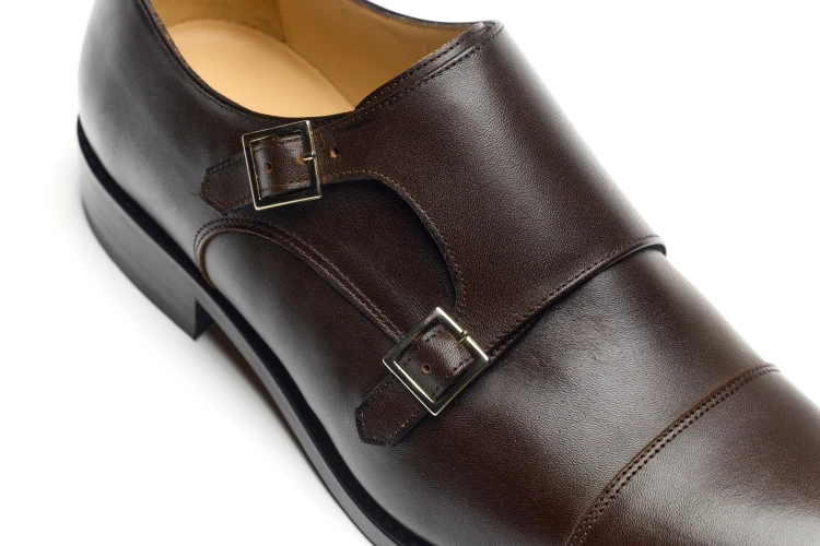 Partigiani 7770 Maxim Marron Monk, goodyear welted, ręcznie patynowane, skóra cielęca, podeszwa gumowo-skórzana, medium brown, skóra anilinowa, średnia stopa, szersza stopa, model półformalny
