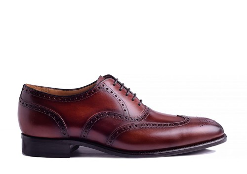 Carlos Santos 7273 Cherry/Bairrada, buty typu oksford.