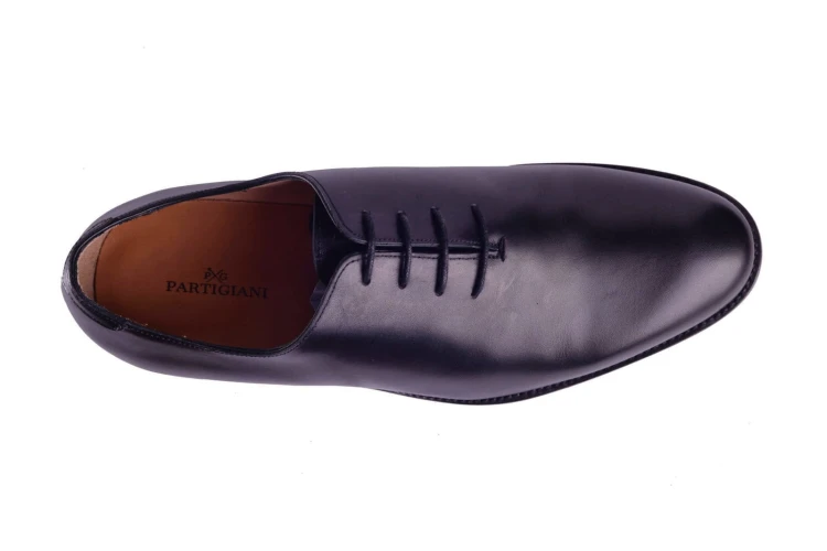 Partigiani 71138 Black Oxford, męskie buty ślubne, whole cut, lotniki, jednokrojki, black, czarny, skóra cielęca, model formlany, męskie oksfordy, goodyear welted, podeszwa skórzana, kopyto średnie, średnia stopa, średnie śródstopie, wyższe podbicie