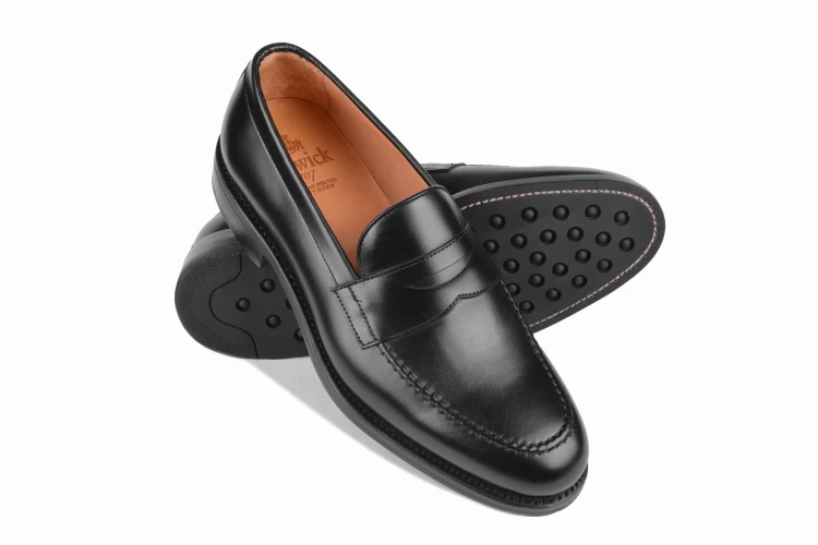 Berwick 4545 Penny Loafer Black Dainite Sole 1