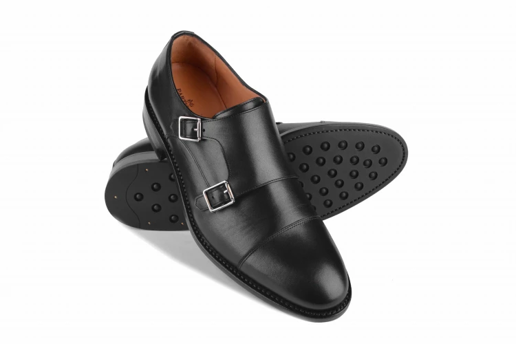 Partigiani 7770 Black Monk goodyear welted gumowa podeszwa  kolor czarny