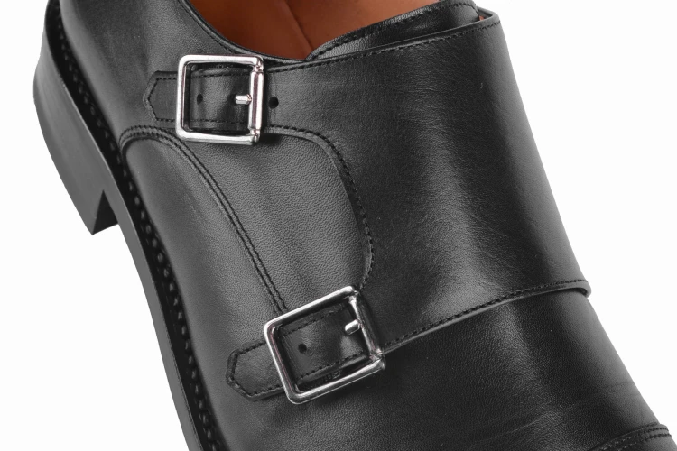 Partigiani 7770 Black Monk goodyear welted gumowa podeszwa  kolor czarny