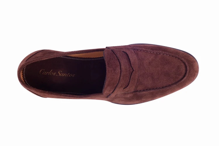 Carlos Santos 9176 Chocolate zamszowe penny loafers