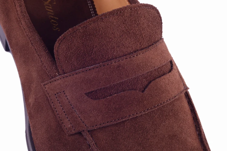 Carlos Santos 9176 Chocolate zamszowe penny loafers