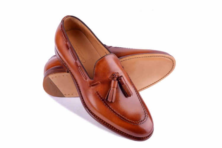 tassel loafers, loafer skóra licowa