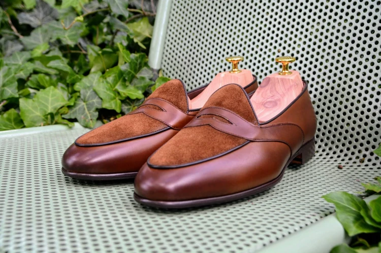 berwick belgian loafer suede calf brown
