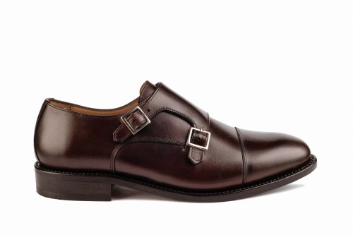 Partigiani 7770 Maxim Marron Monk, goodyear welted, ręcznie patynowane, skóra cielęca, podeszwa gumowo-skórzana, medium brown, skóra anilinowa, średnia stopa, szersza stopa, model półformalny