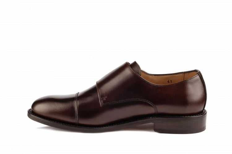 Partigiani 7770 Maxim Marron Monk, goodyear welted, ręcznie patynowane, skóra cielęca, podeszwa gumowo-skórzana, medium brown, skóra anilinowa, średnia stopa, szersza stopa, model półformalny