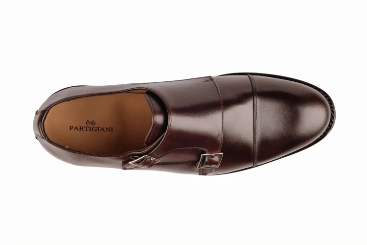 Partigiani 7770 Maxim Marron Monk, goodyear welted, ręcznie patynowane, skóra cielęca, podeszwa gumowo-skórzana, medium brown, skóra anilinowa, średnia stopa, szersza stopa, model półformalny