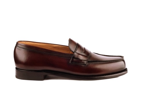 CS4890loafersplitoebrown2loafersy do garnituru, skórzane penny carlos santos, loafer ciemny brąz