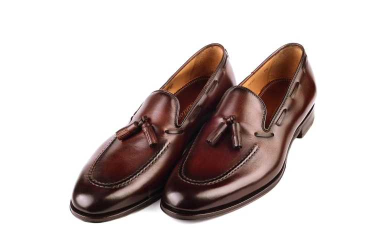 CS9485guim1tassel loafers brązowe bologna system