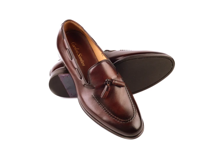 CS9485tassel loafers brązowe  gumowa podeszwa