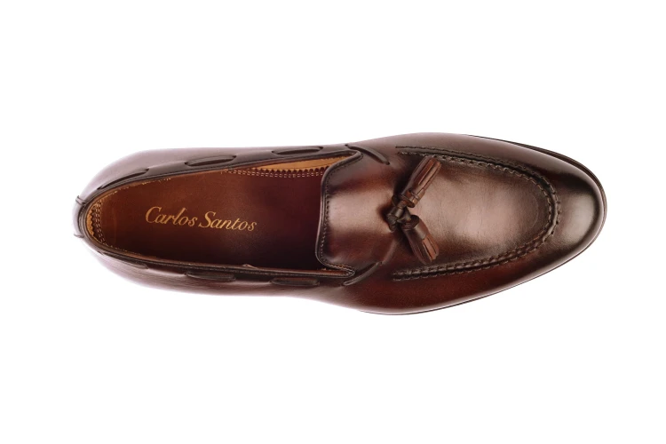 cs9485 tassel loafers brązowe szyte systemem bolońskim