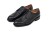 partigiani derby long wing rubber sole black calf