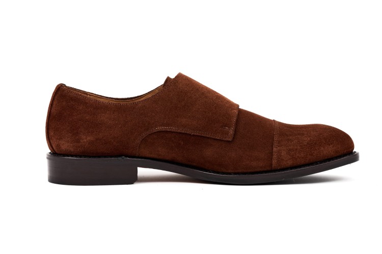 Partigiani 7770 suede monk, szycie ramowe